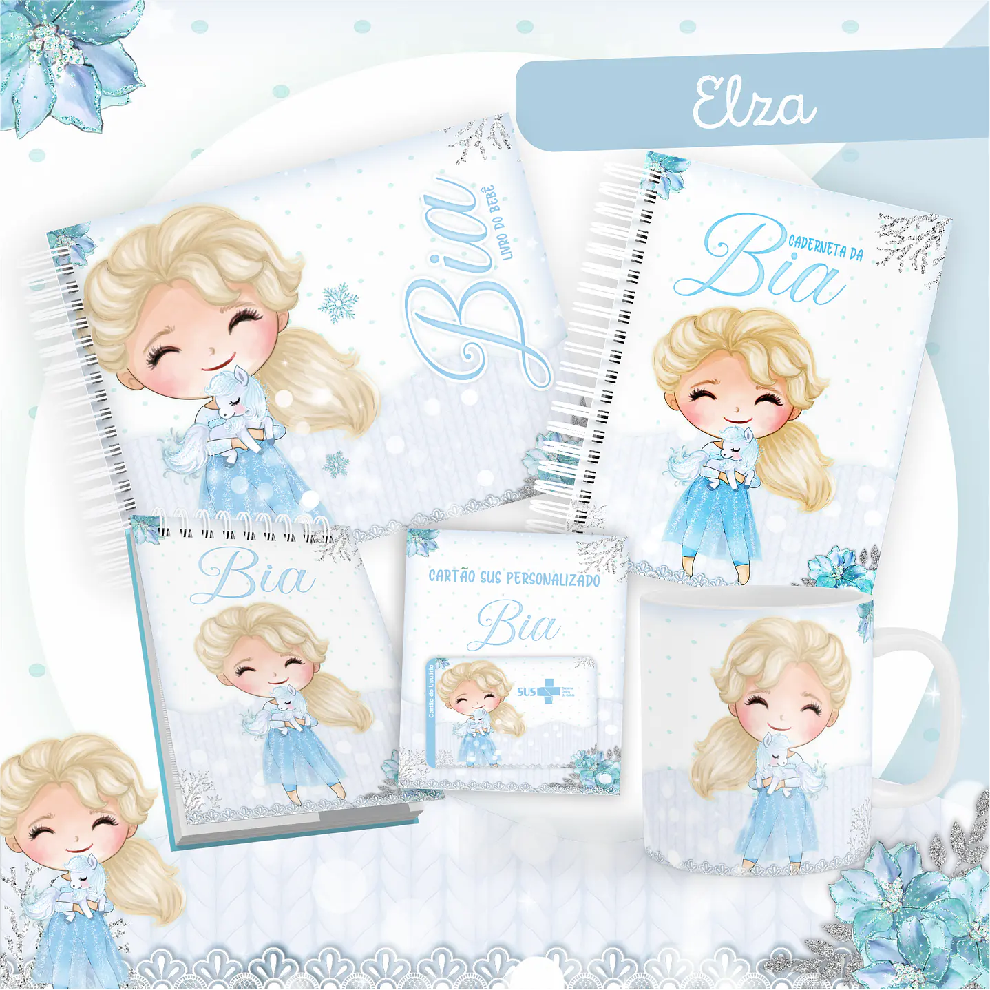 Pack Encadernação +110 Temas - Caderneta, Livro do Bebê e Caneca 22