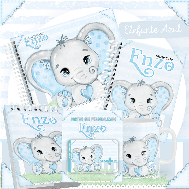 Pack Encadernação +110 Temas - Caderneta, Livro do Bebê e Caneca 26