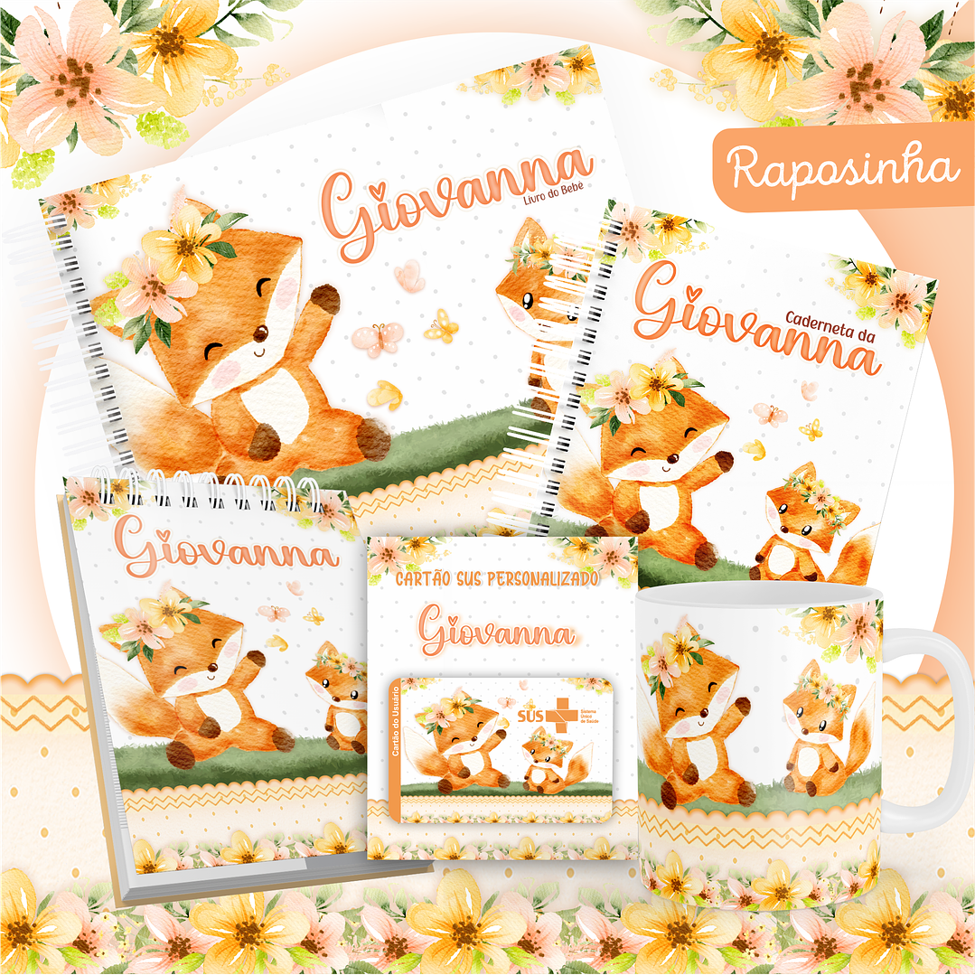 Pack Encadernação +110 Temas - Caderneta, Livro do Bebê e Caneca 27