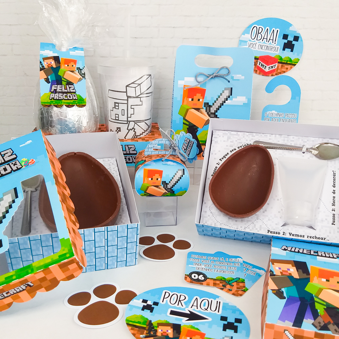 Combo Páscoa 24 Temas Mini confeiteiro, Ovo de Colher e Caça aos Ovos 7