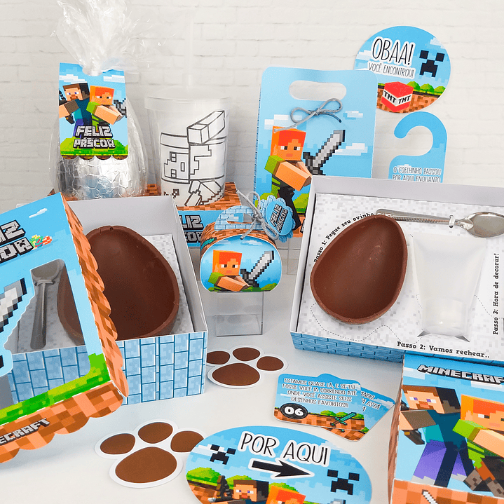 Combo Páscoa 24 Temas Mini confeiteiro, Ovo de Colher e Caça aos Ovos 7