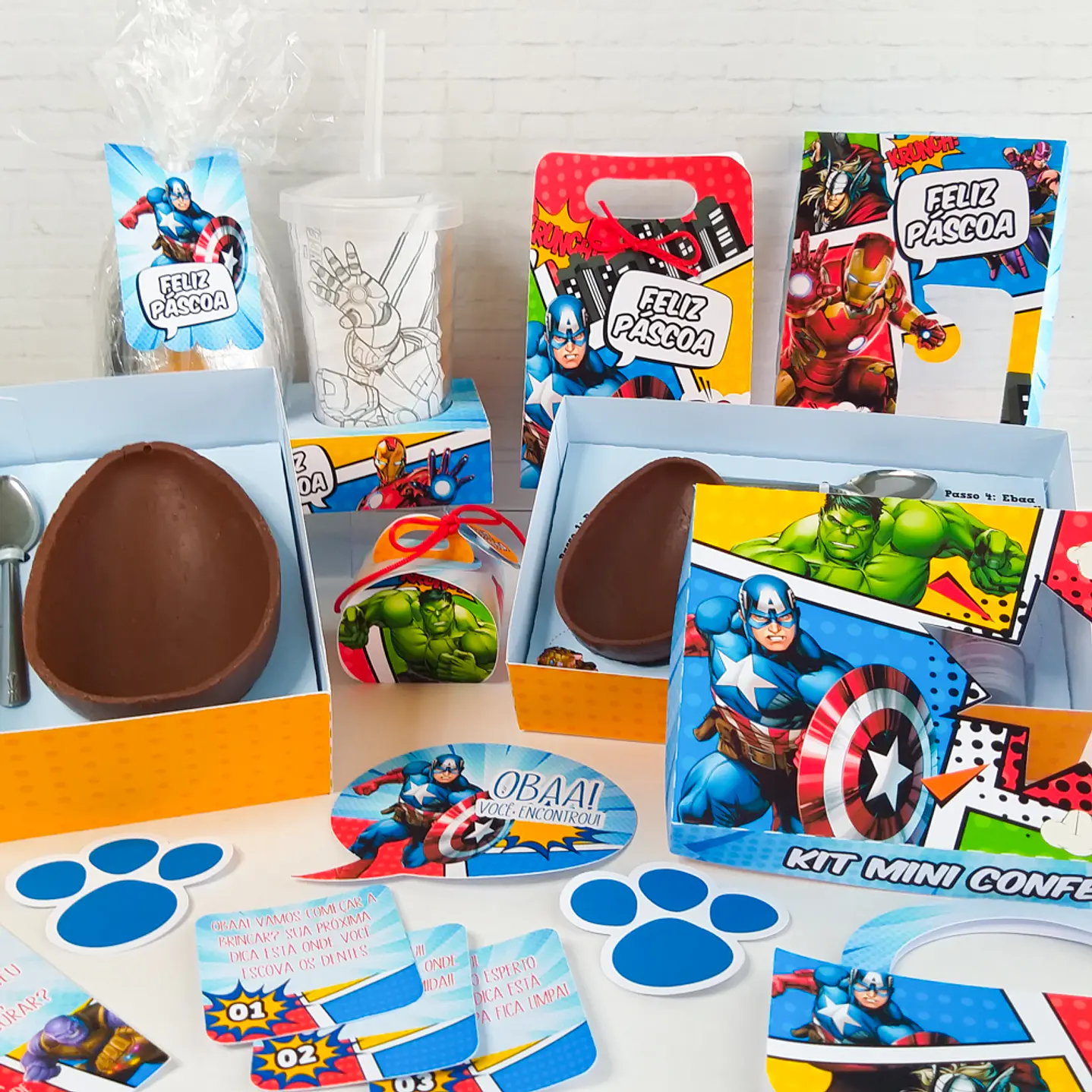 Combo Páscoa 24 Temas Mini confeiteiro, Ovo de Colher e Caça aos Ovos 7
