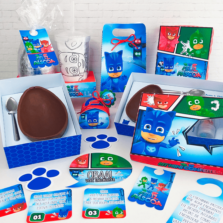 Combo Páscoa 24 Temas Mini confeiteiro, Ovo de Colher e Caça aos Ovos 11