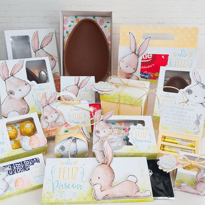 Combo Páscoa 24 Temas Mini confeiteiro, Ovo de Colher e Caça aos Ovos 12