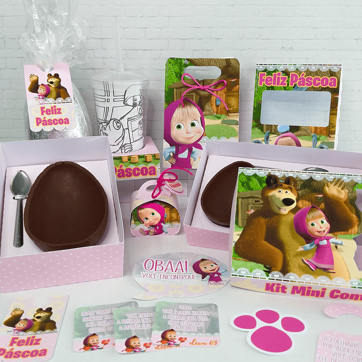 Combo Páscoa 24 Temas Mini confeiteiro, Ovo de Colher e Caça aos Ovos 13
