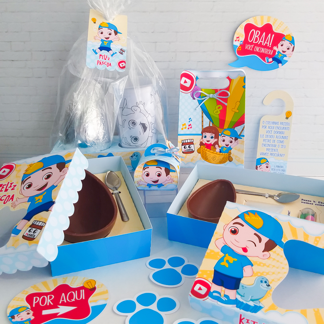 Combo Páscoa 24 Temas Mini confeiteiro, Ovo de Colher e Caça aos Ovos 14