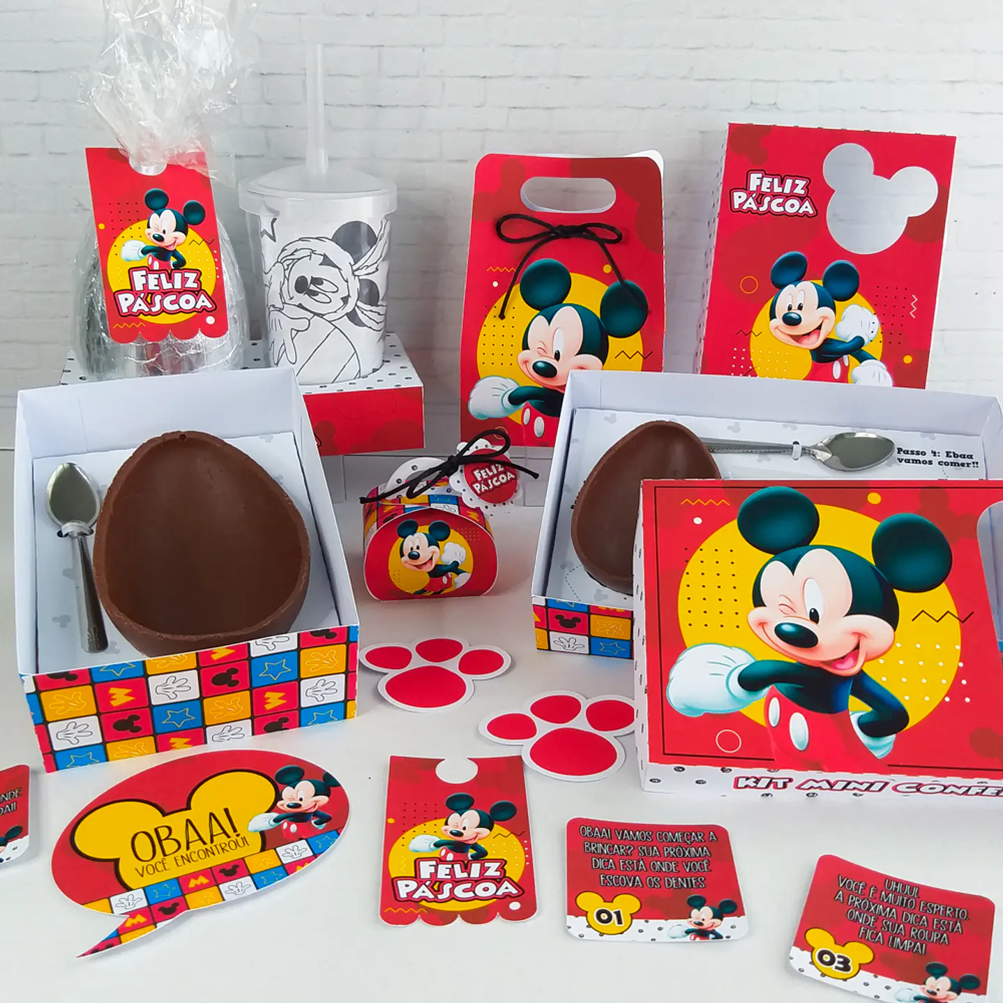 Combo Páscoa 24 Temas Mini confeiteiro, Ovo de Colher e Caça aos Ovos 22