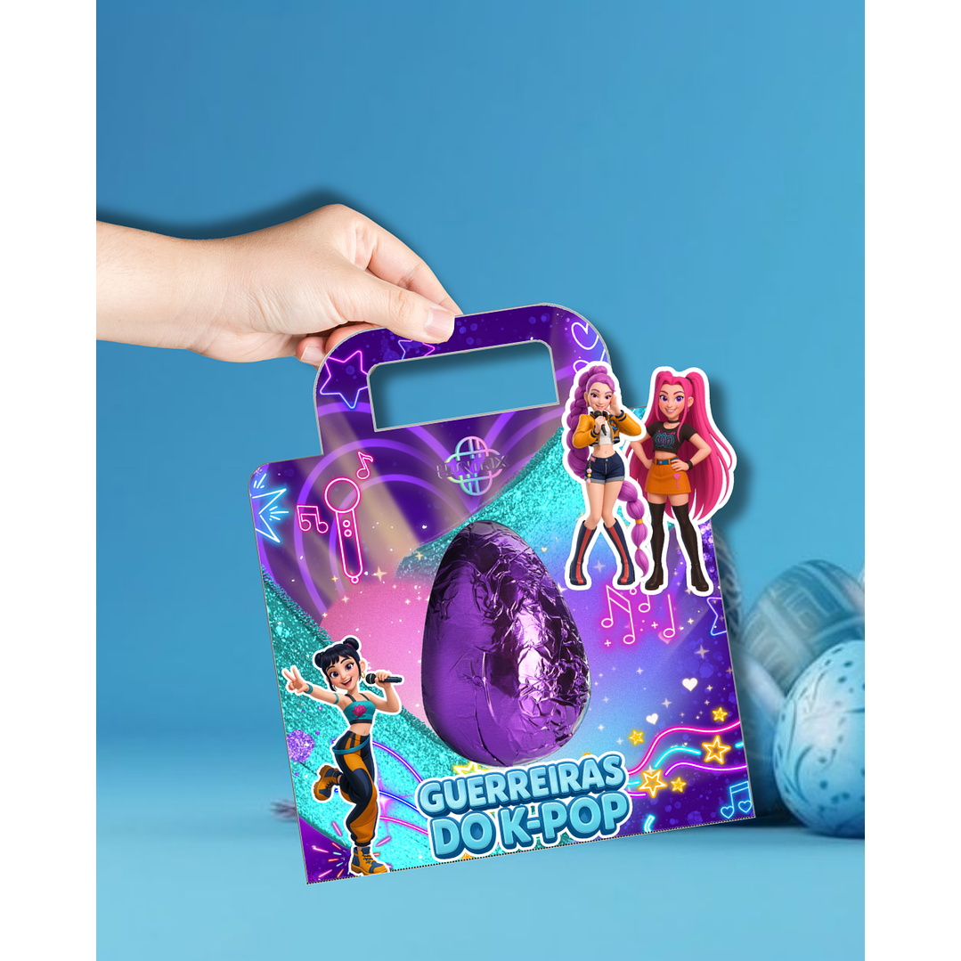 Combo 94 Moldes Sacolinha Porta Ovo Páscoa PNG, PDF e Canva 2