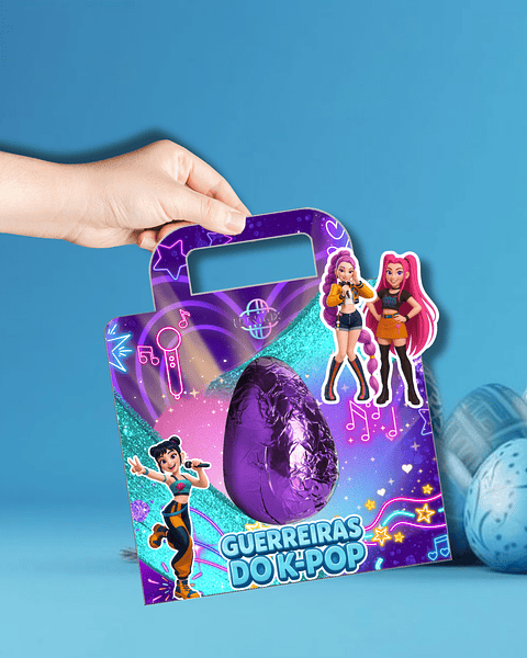 Combo 94 Moldes Sacolinha Porta Ovo Páscoa PNG, PDF e Canva