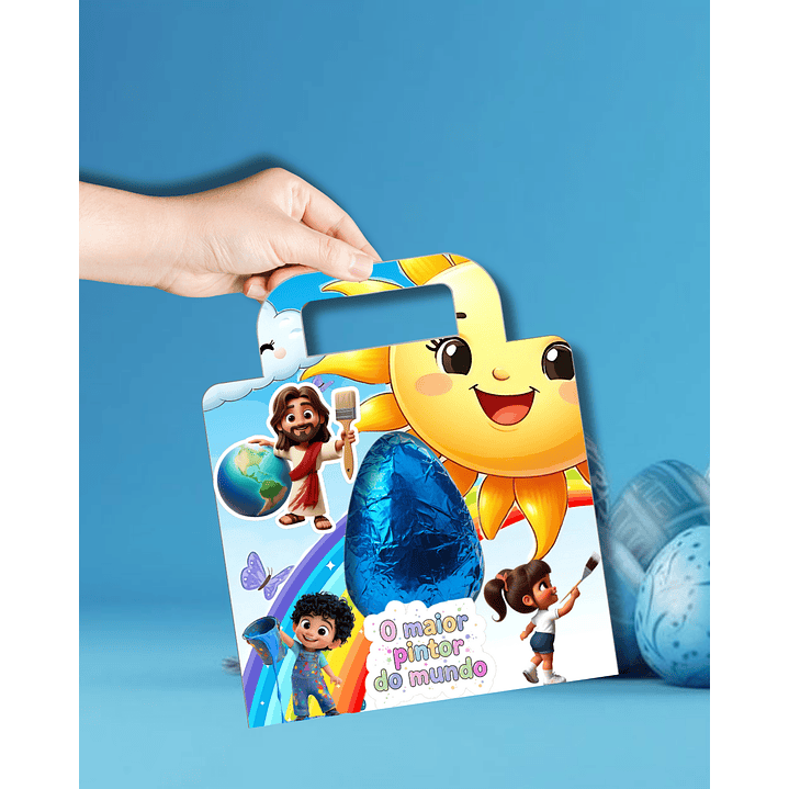 Combo 94 Moldes Sacolinha Porta Ovo Páscoa PNG, PDF e Canva 5