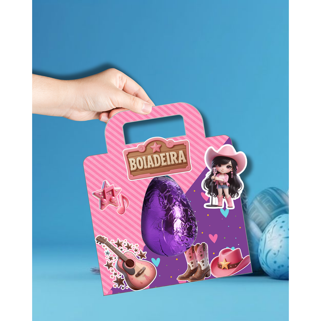 Combo 94 Moldes Sacolinha Porta Ovo Páscoa PNG, PDF e Canva 9