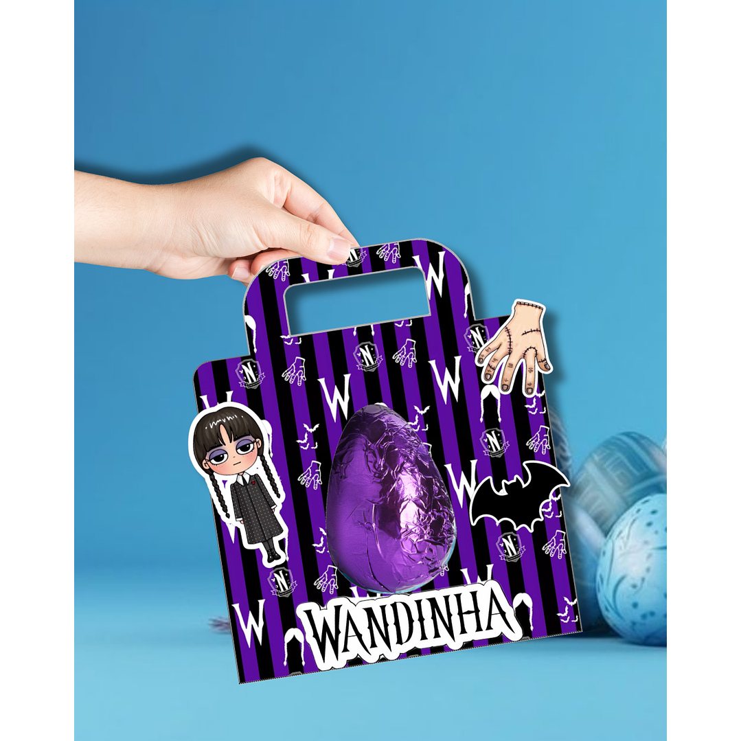 Combo 94 Moldes Sacolinha Porta Ovo Páscoa PNG, PDF e Canva 11