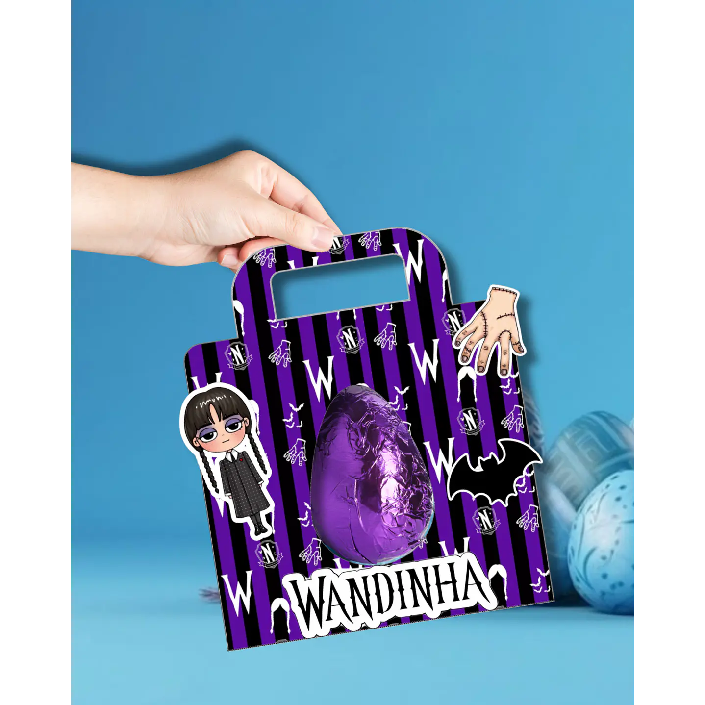 Combo 94 Moldes Sacolinha Porta Ovo Páscoa PNG, PDF e Canva 11