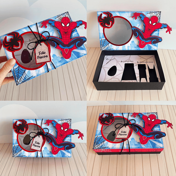 Kit Caixa Mini Confeiteiro Páscoa 20 Temas Arquivo Digital PDF, PNG e Studio  3