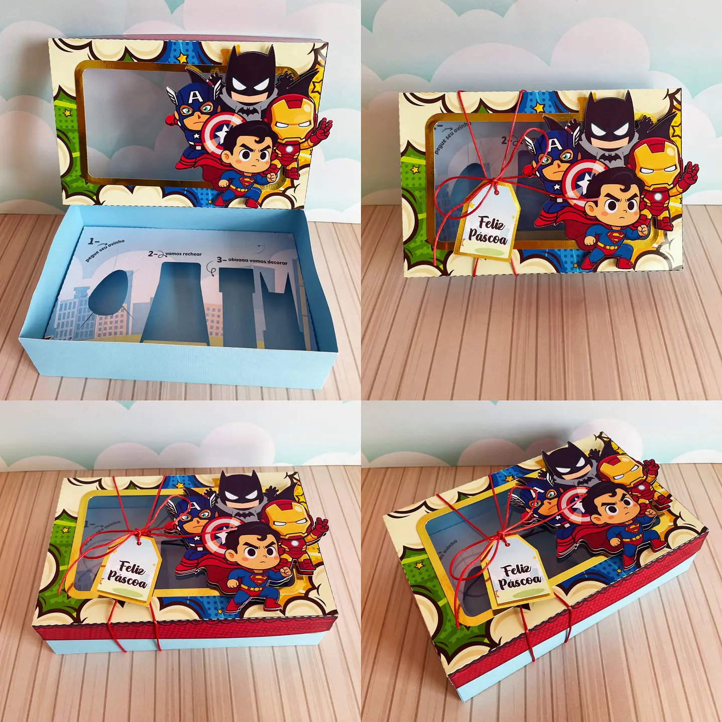 Kit Caixa Mini Confeiteiro Páscoa 20 Temas Arquivo Digital PDF, PNG e Studio  9