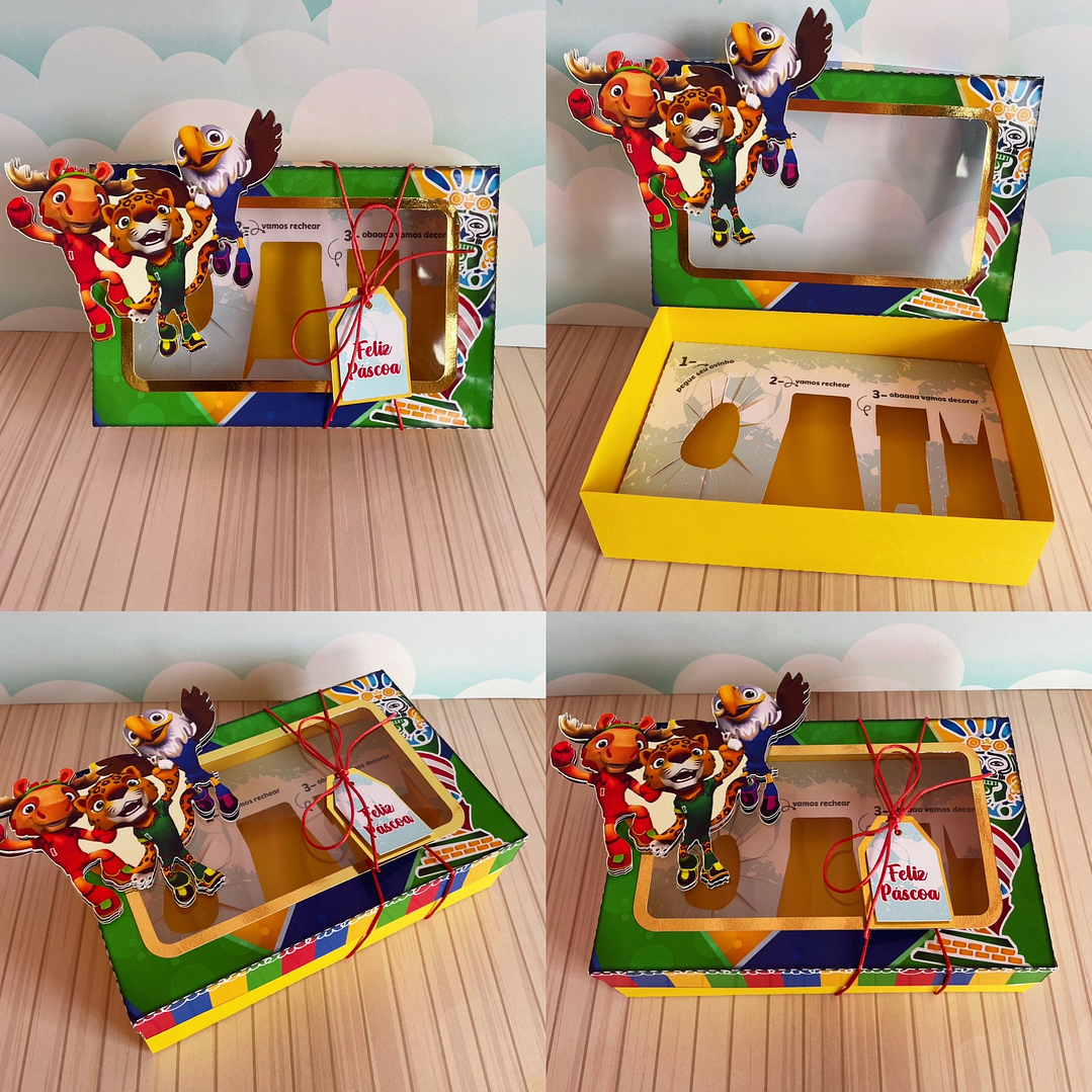 Kit Caixa Mini Confeiteiro Páscoa 20 Temas Arquivo Digital PDF, PNG e Studio  11