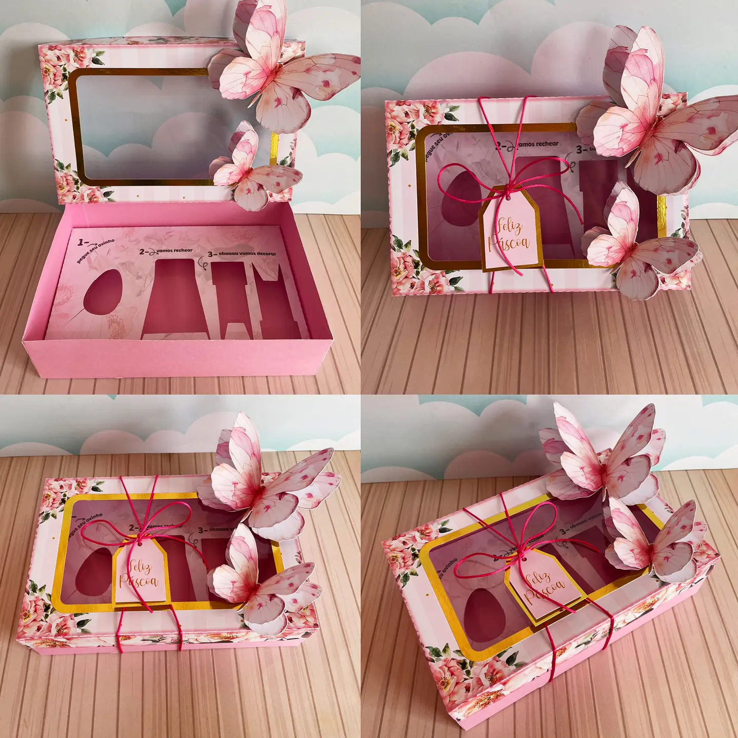 Kit Caixa Mini Confeiteiro Páscoa 20 Temas Arquivo Digital PDF, PNG e Studio  12