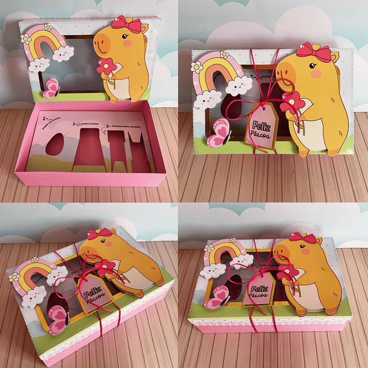 Kit Caixa Mini Confeiteiro Páscoa 20 Temas Arquivo Digital PDF, PNG e Studio  14