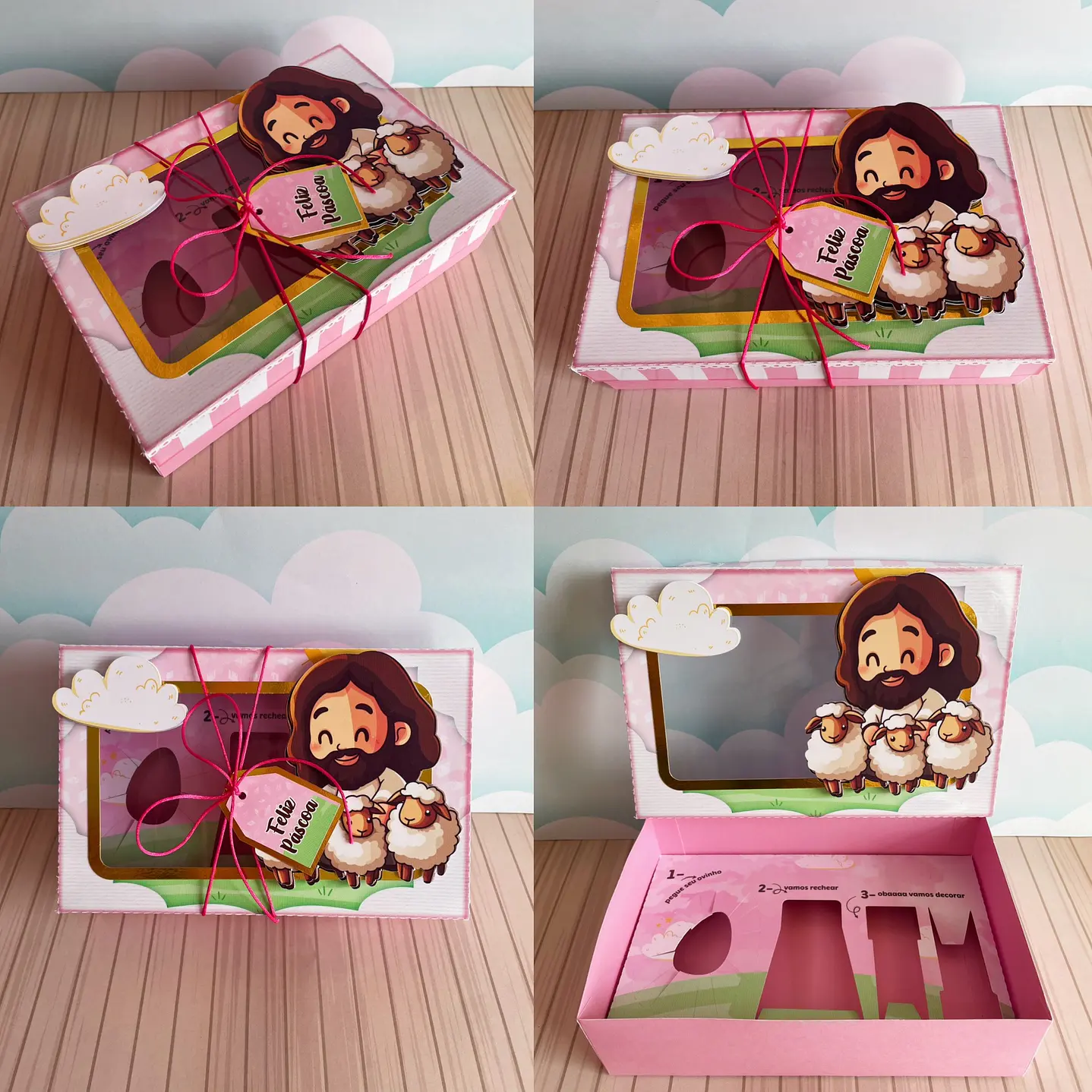 Kit Caixa Mini Confeiteiro Páscoa 20 Temas Arquivo Digital PDF, PNG e Studio  18