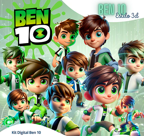 Kit Digital Ben 10 PNG - 3D