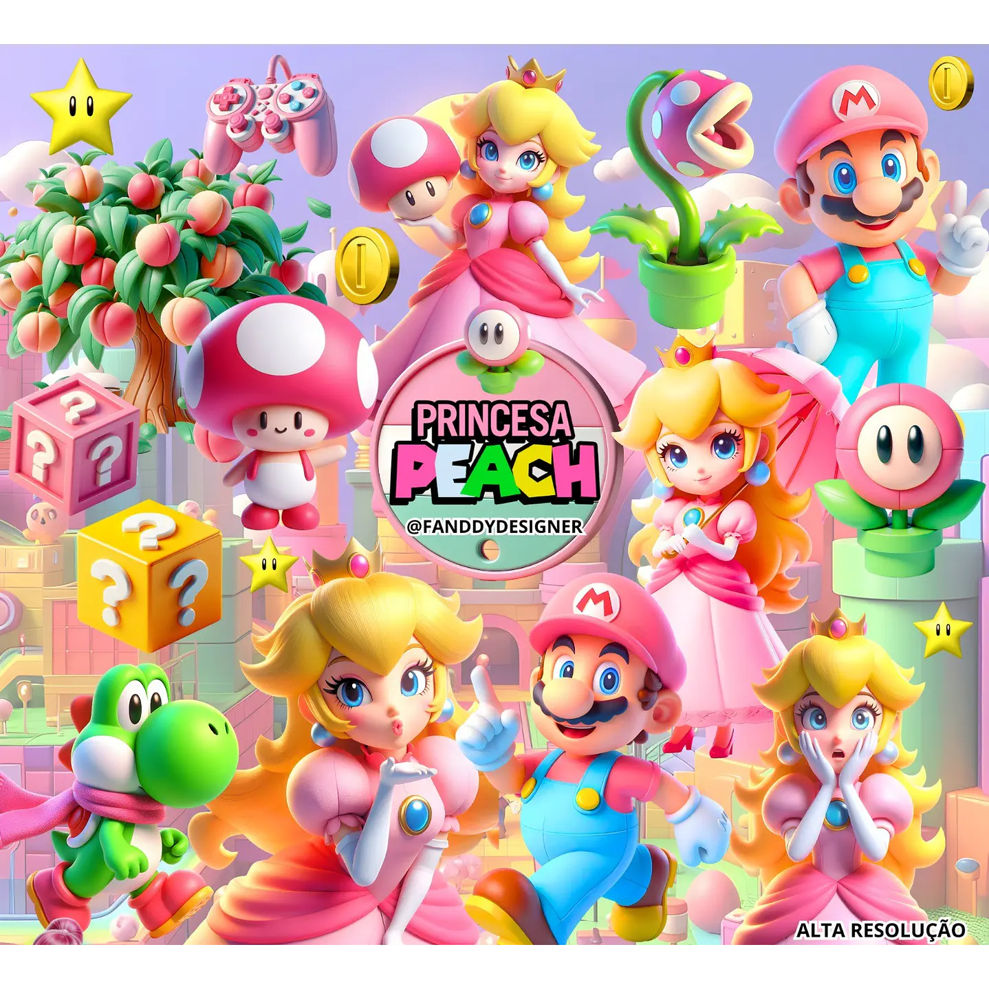 Kit Digital Princesa Peach 1