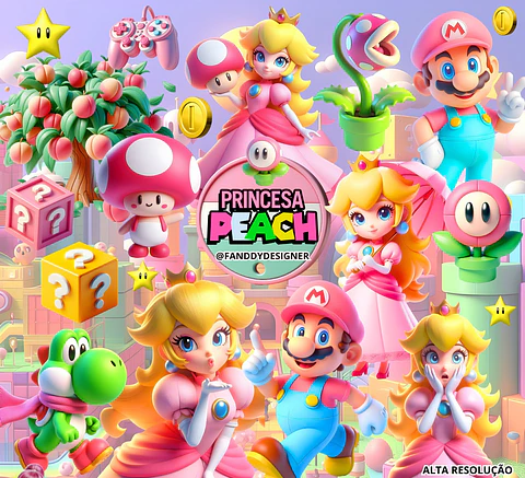 Kit Digital Princesa Peach