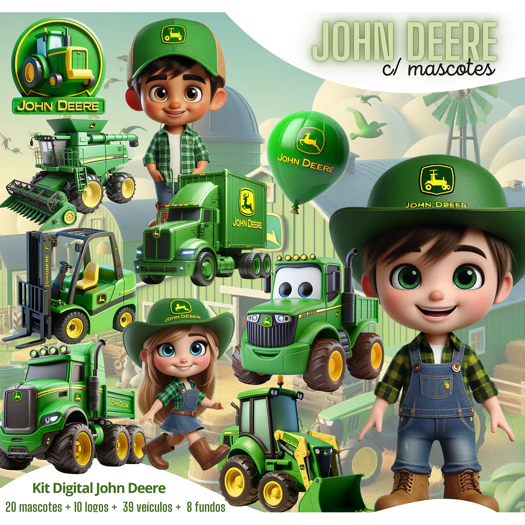 Kit Digital John Deere PNG Clipart Mascotes 1