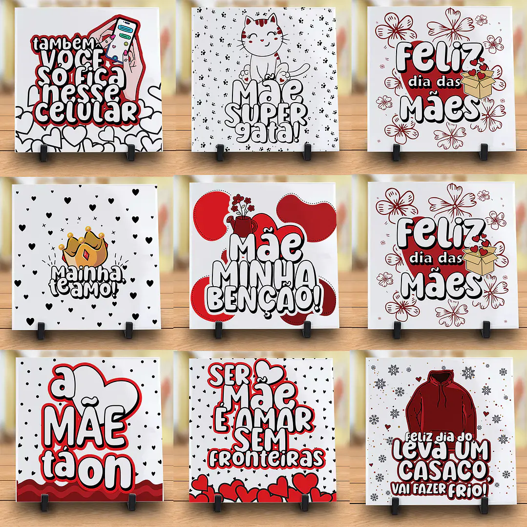 Kit Digital Dia das Mães Artes para Azulejo PNG 1