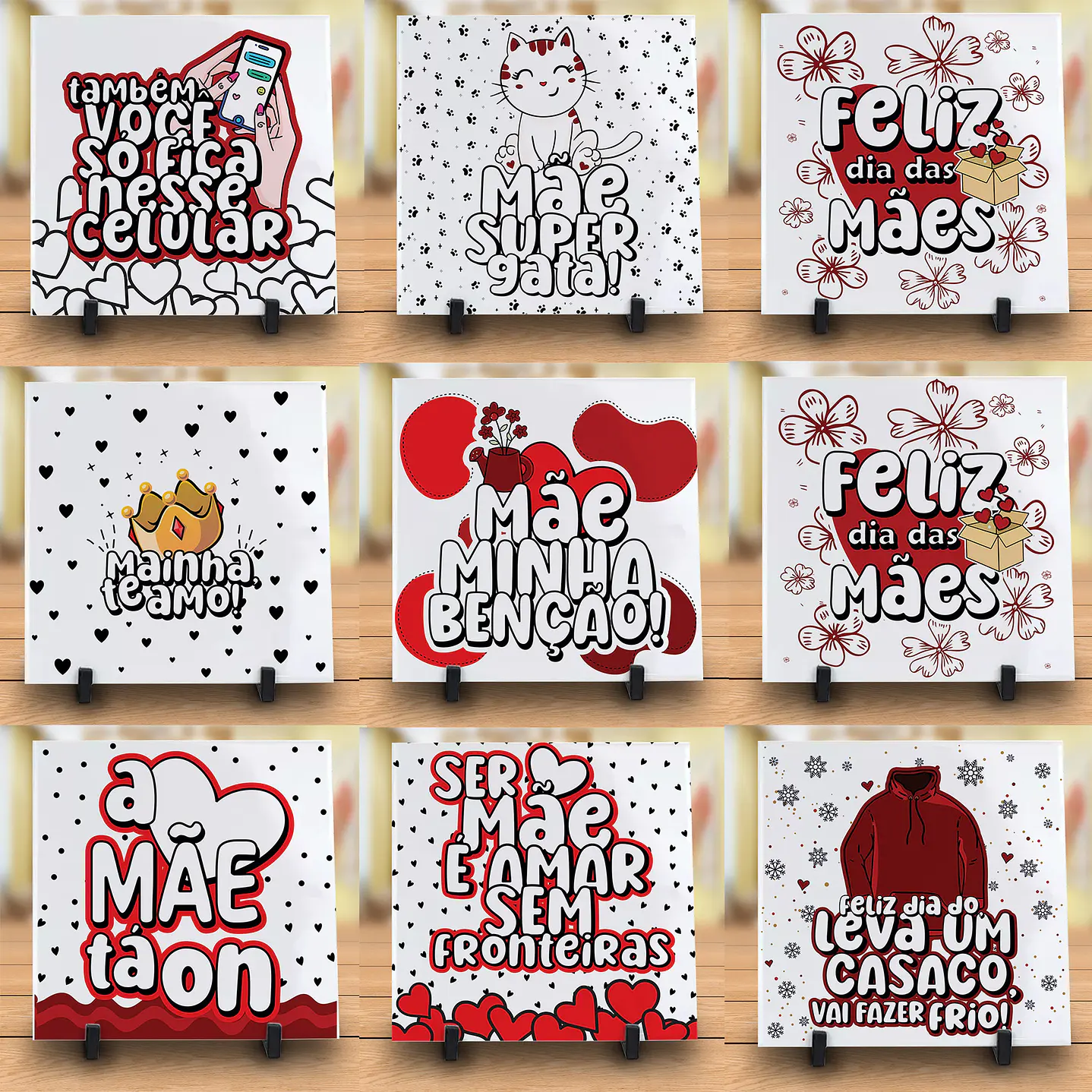 Kit Digital Dia das Mães Artes para Azulejo PNG 1