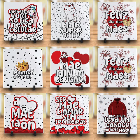Kit Digital Dia das Mães Artes para Azulejo PNG
