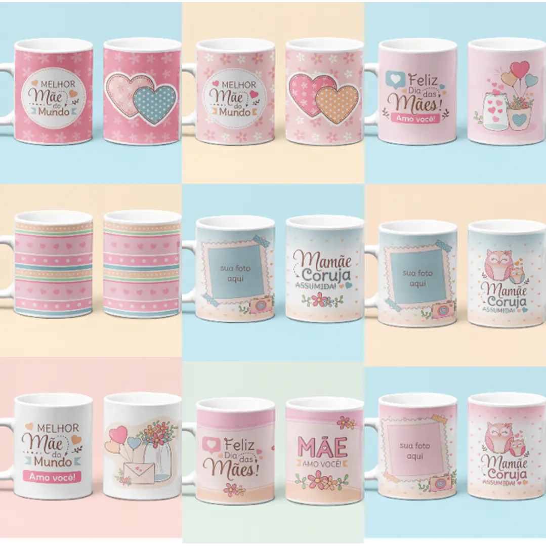 Mega Kit Digital Dia das Mães PNG PDF Silhouette +100GB Artes para Personalizados 4