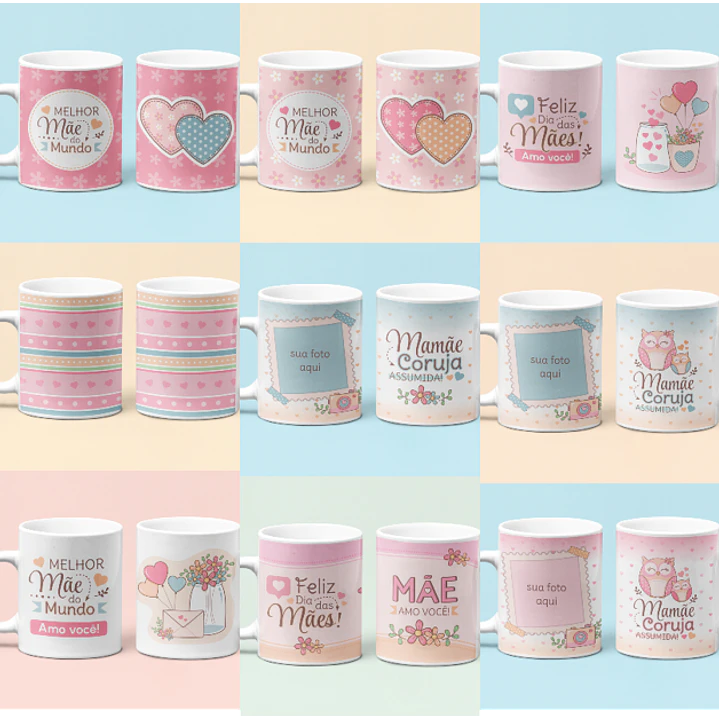 Mega Kit Digital Dia das Mães PNG PDF Silhouette +100GB Artes para Personalizados 4