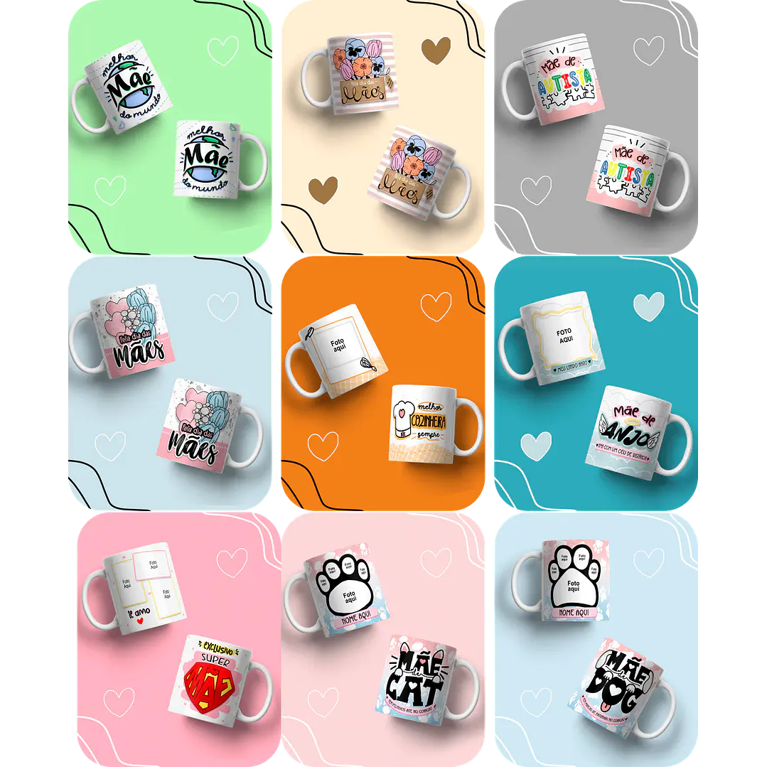 Mega Kit Digital Dia das Mães PNG PDF Silhouette +100GB Artes para Personalizados 9