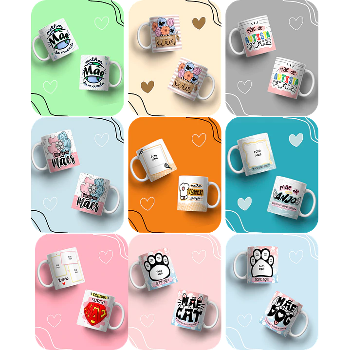 Mega Kit Digital Dia das Mães PNG PDF Silhouette +100GB Artes para Personalizados 9