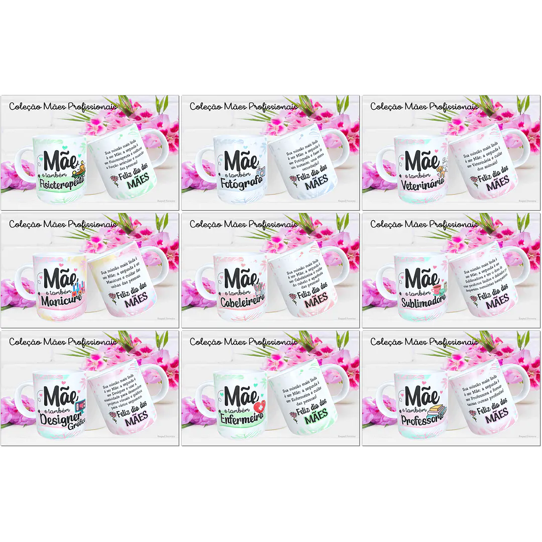 Mega Kit Digital Dia das Mães PNG PDF Silhouette +100GB Artes para Personalizados 12