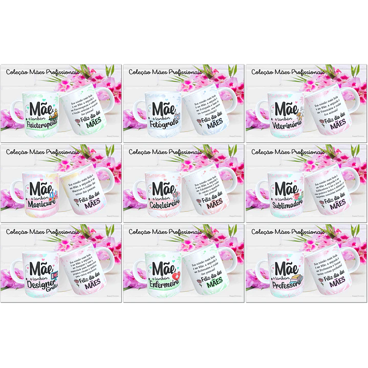 Mega Kit Digital Dia das Mães PNG PDF Silhouette +100GB Artes para Personalizados 12