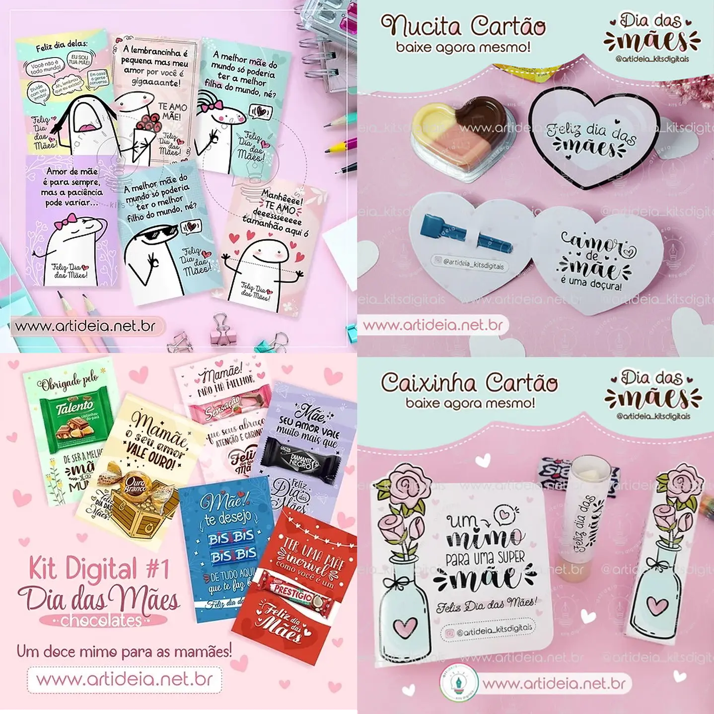 Mega Kit Digital Dia das Mães PNG PDF Silhouette +100GB Artes para Personalizados 14