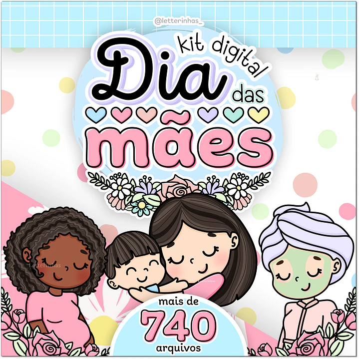 Mega Kit Digital Dia das Mães PNG PDF Silhouette +100GB Artes para Personalizados 37