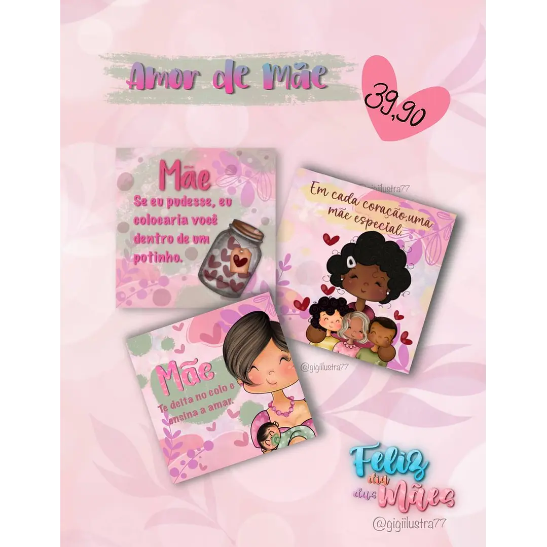 Mega Kit Digital Dia das Mães PNG PDF Silhouette +100GB Artes para Personalizados 40