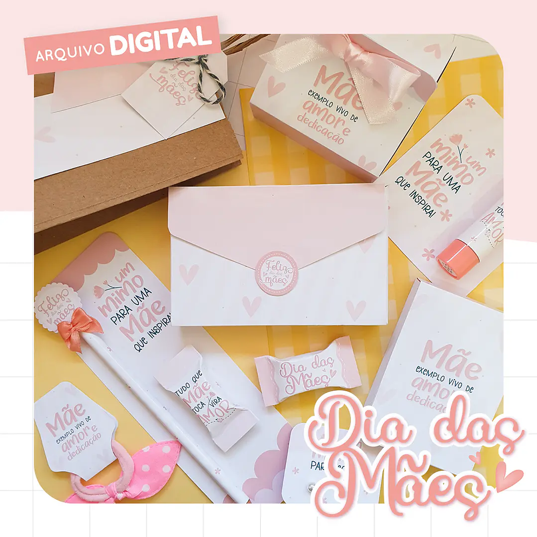 Mega Kit Digital Dia das Mães PNG PDF Silhouette +100GB Artes para Personalizados 50