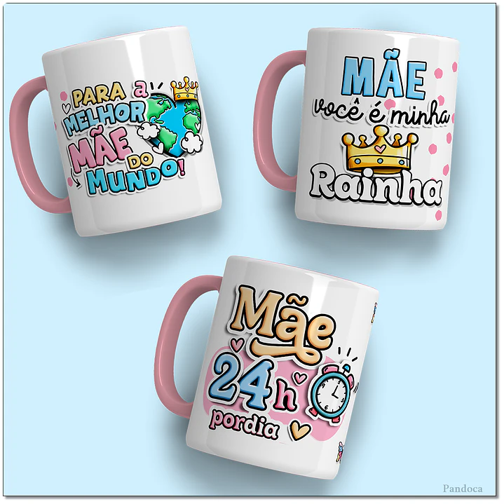 Pack 46 Estampas Canecas Dia das Mães 6
