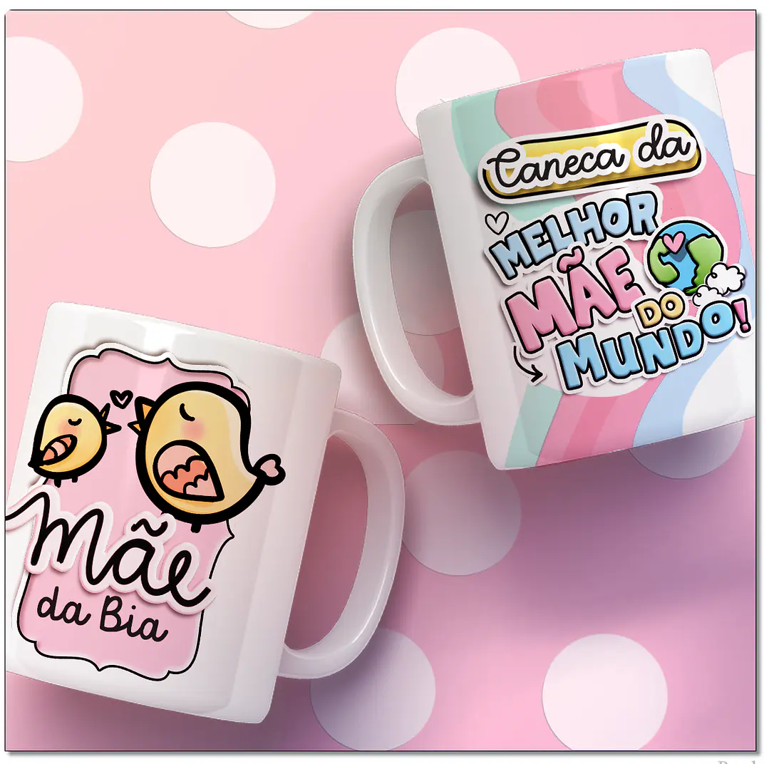 Pack 46 Estampas Canecas Dia das Mães 21