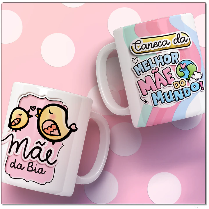 Pack 46 Estampas Canecas Dia das Mães 21