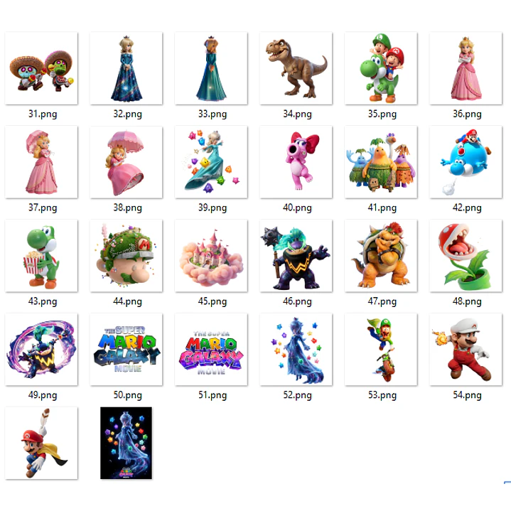 Kit Digital Super Mario Galaxy PNG Alta Resolução  3