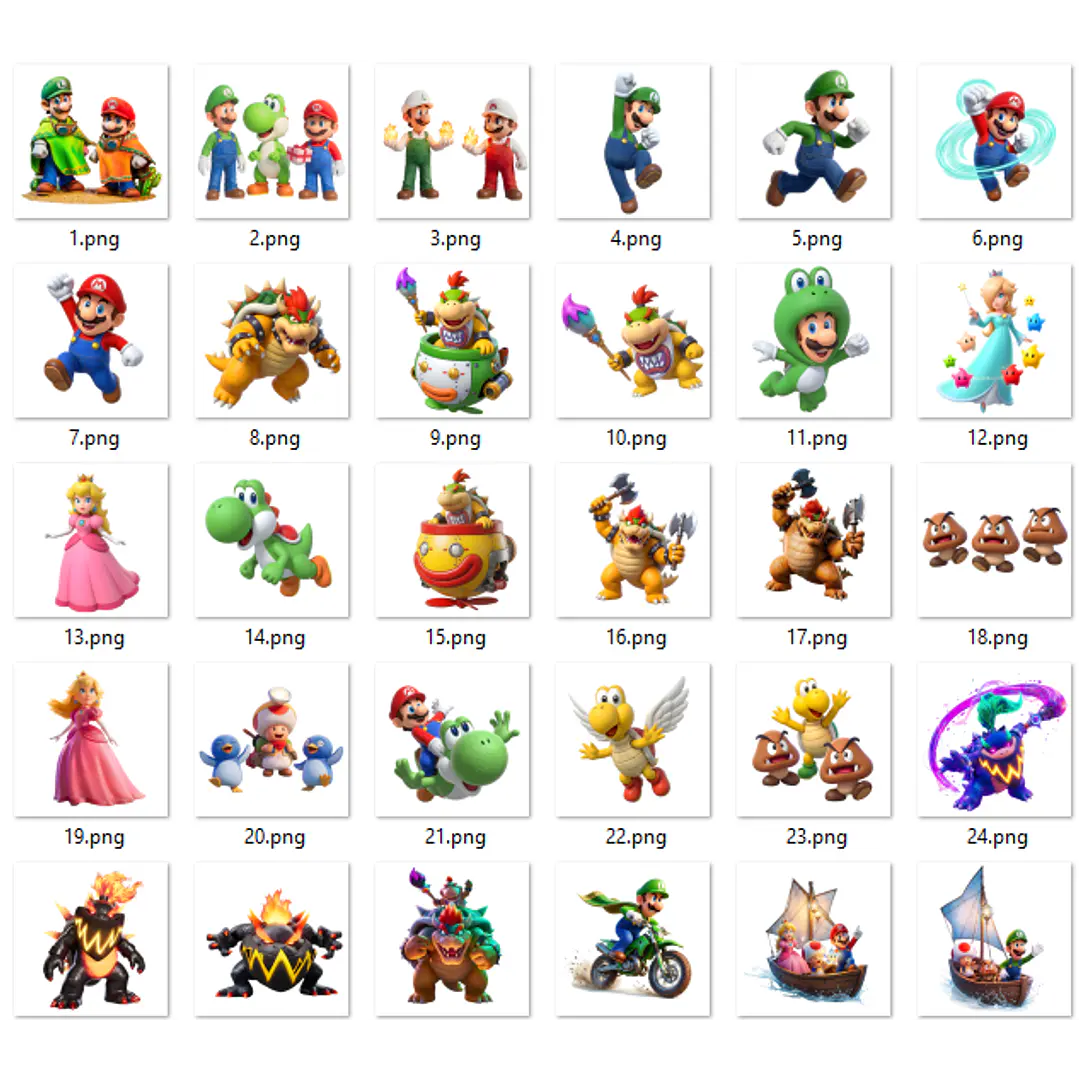Kit Digital Super Mario Galaxy PNG Alta Resolução  2