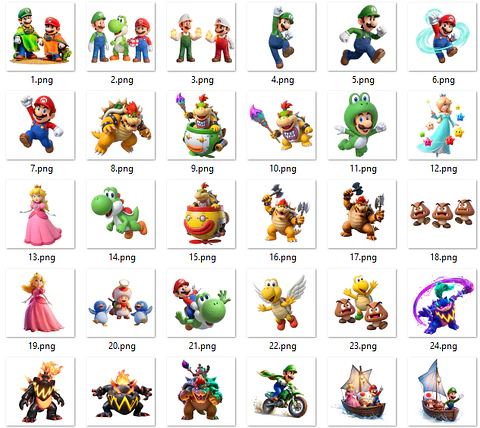 Kit Digital Super Mario Galaxy PNG Alta Resolução 