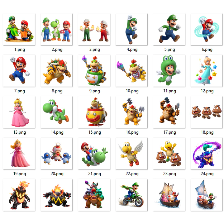 Kit Digital Super Mario Galaxy PNG Alta Resolução  2