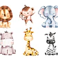Kit Digital Animais Safari Aquarela PNG - Thumbnail 4