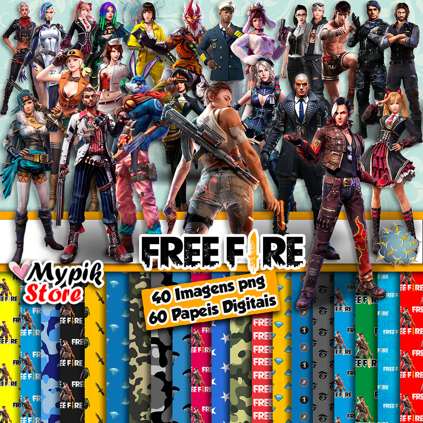 Kit digital Free Fire - Scrapbook 1