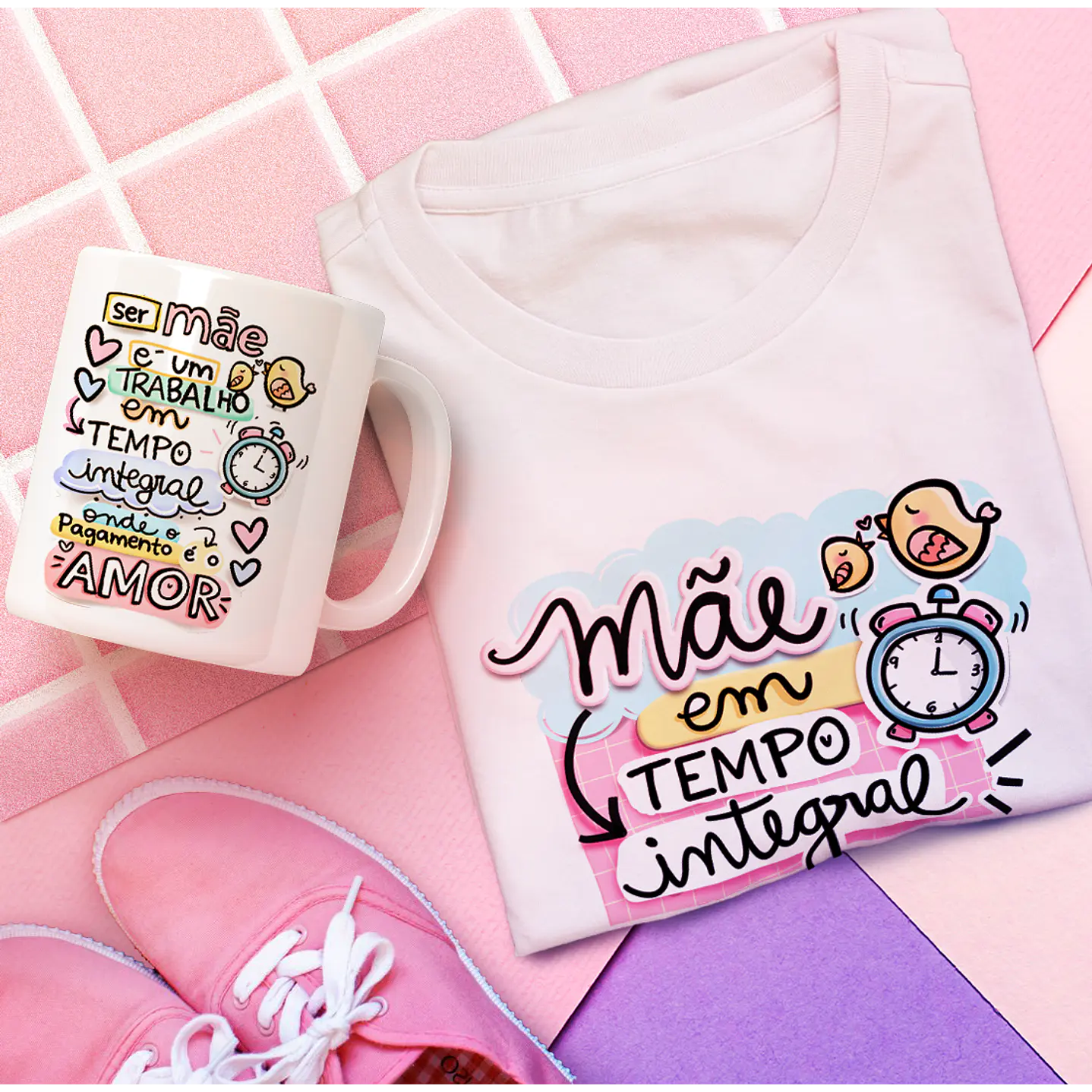 Coleção Dia das Mães Ilustrações para Personalizados e Papelaria 5
